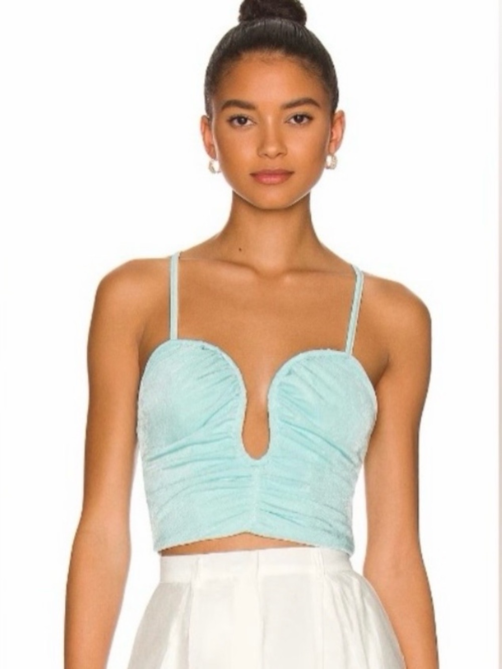 BARDOT Ruched Crop Top